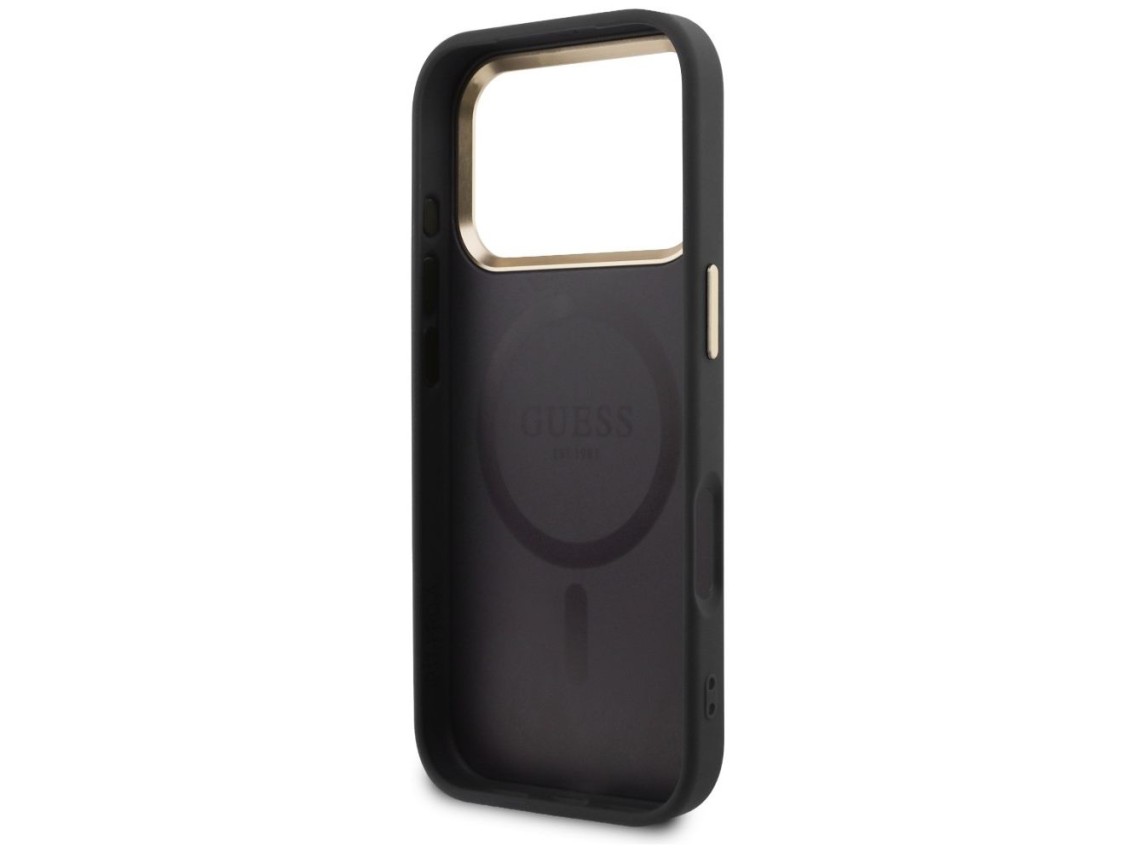 Guess Perforated 4G MagSafe case for iPhone 17 Pro Max - black