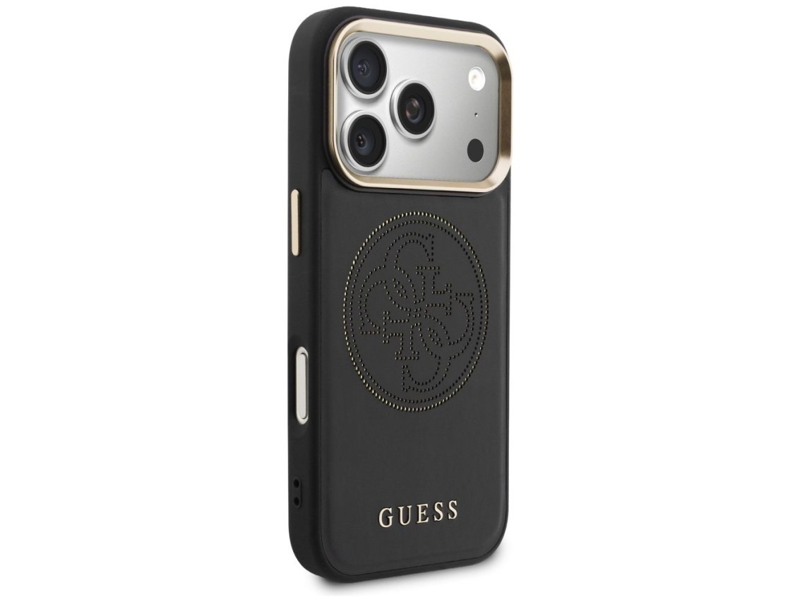 Guess Perforated 4G MagSafe case for iPhone 17 Pro - black