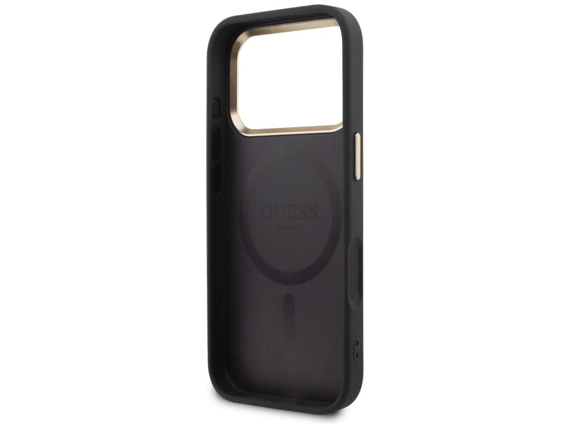 Guess Perforated 4G MagSafe case for iPhone 17 Pro - black