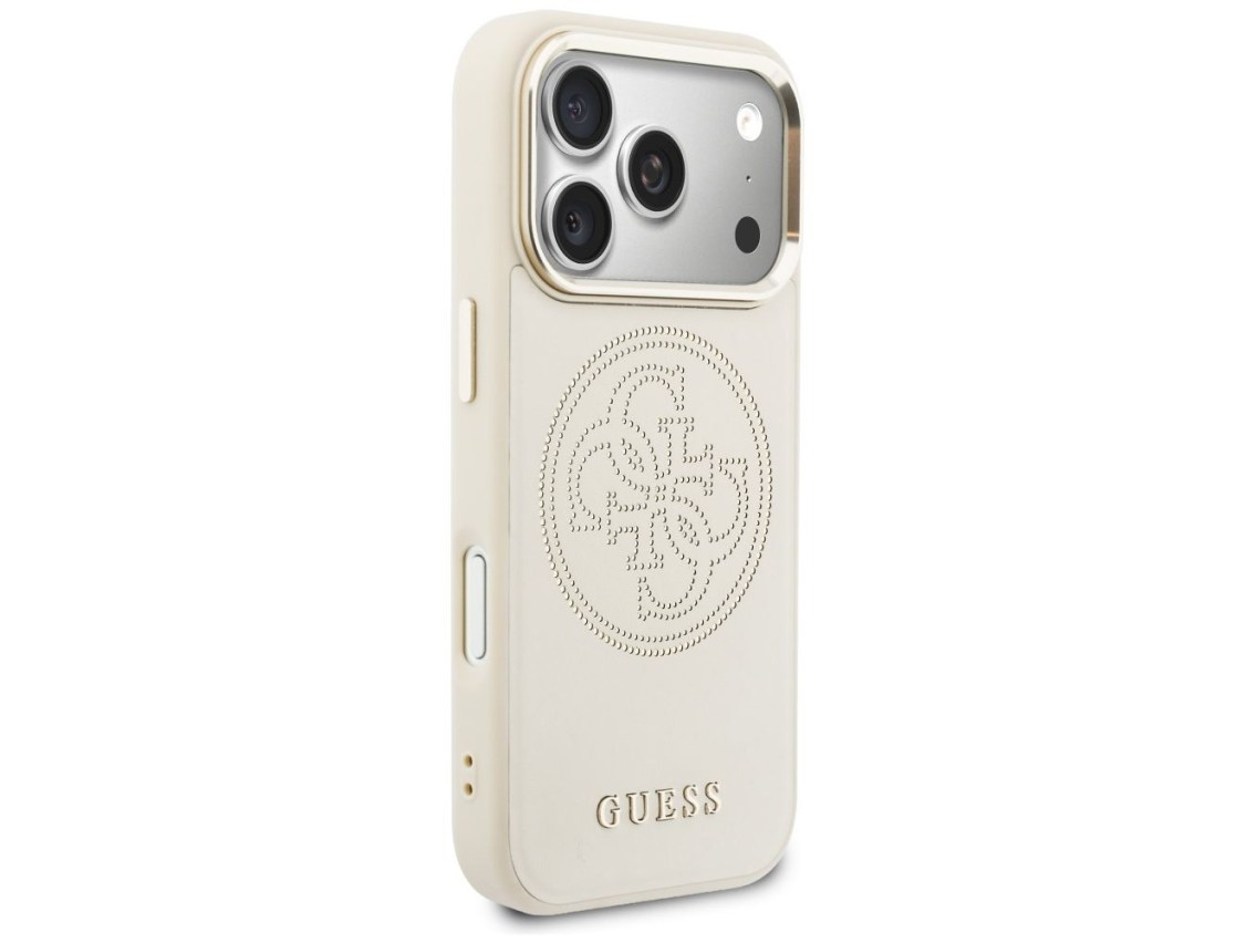Capa Guess Perfurada 4G MagSafe para iPhone 17 Pro - Bege