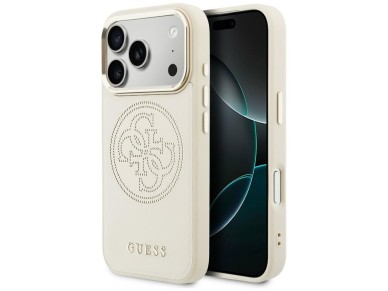 Capa Guess Perfurada 4G MagSafe para iPhone 17 Pro - Bege Capa Guess Perfurada 4G MagSafe para iPhone 17 Pro - Bege
