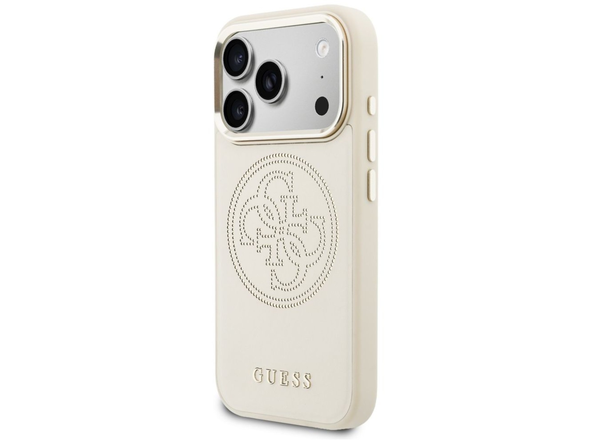 Guess Perforated 4G MagSafe Case for iPhone 17 Pro Max - Beige