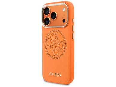 Guess Perforated 4G MagSafe case for iPhone 17 Pro - orange Guess Perforated 4G MagSafe case for iPhone 17 Pro - orange