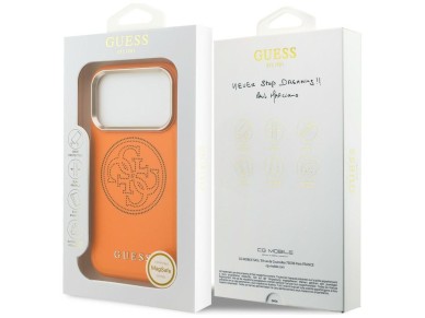 Guess Perforated 4G MagSafe Case for iPhone 17 Pro Max - Orange Guess Perforated 4G MagSafe Case for iPhone 17 Pro Max - Orange