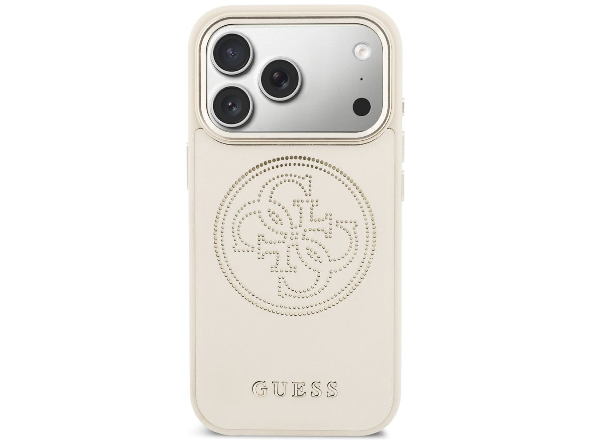 Guess Perforated 4G MagSafe Case for iPhone 17 Pro Max - Beige
