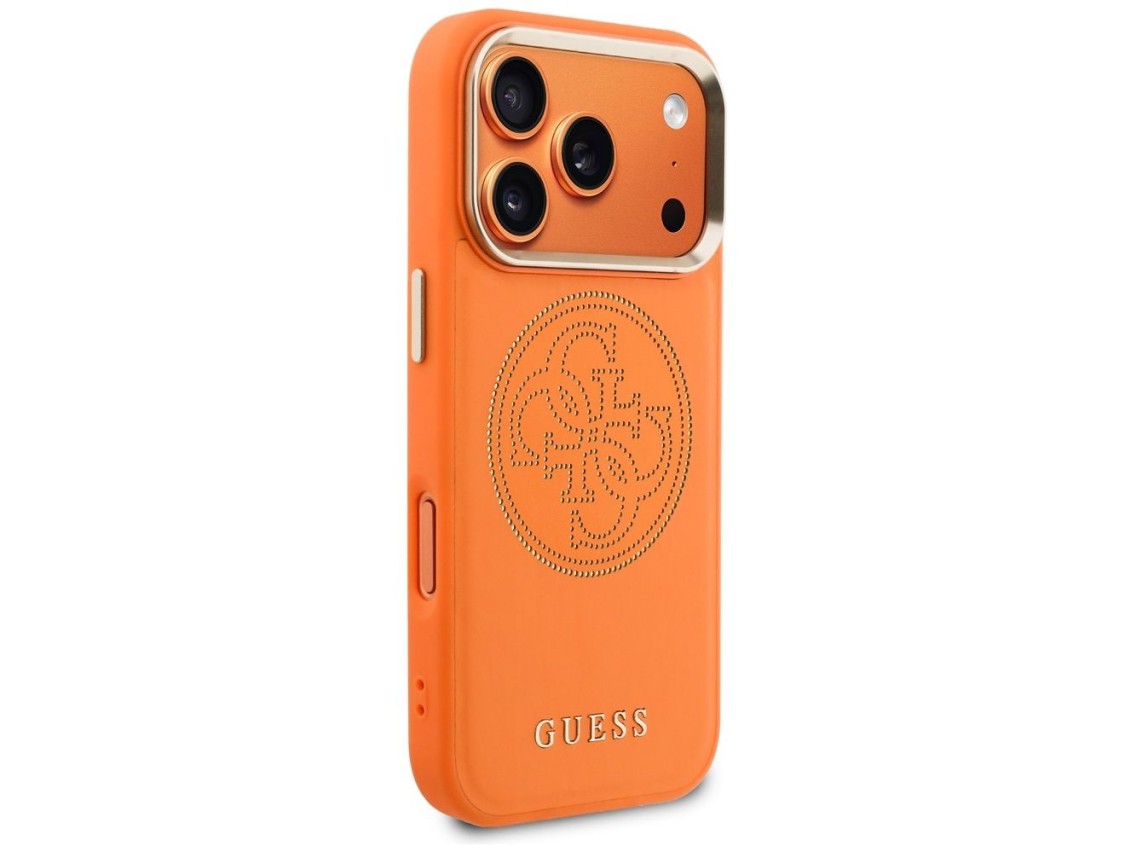 Guess Perforated 4G MagSafe Case for iPhone 17 Pro Max - Orange