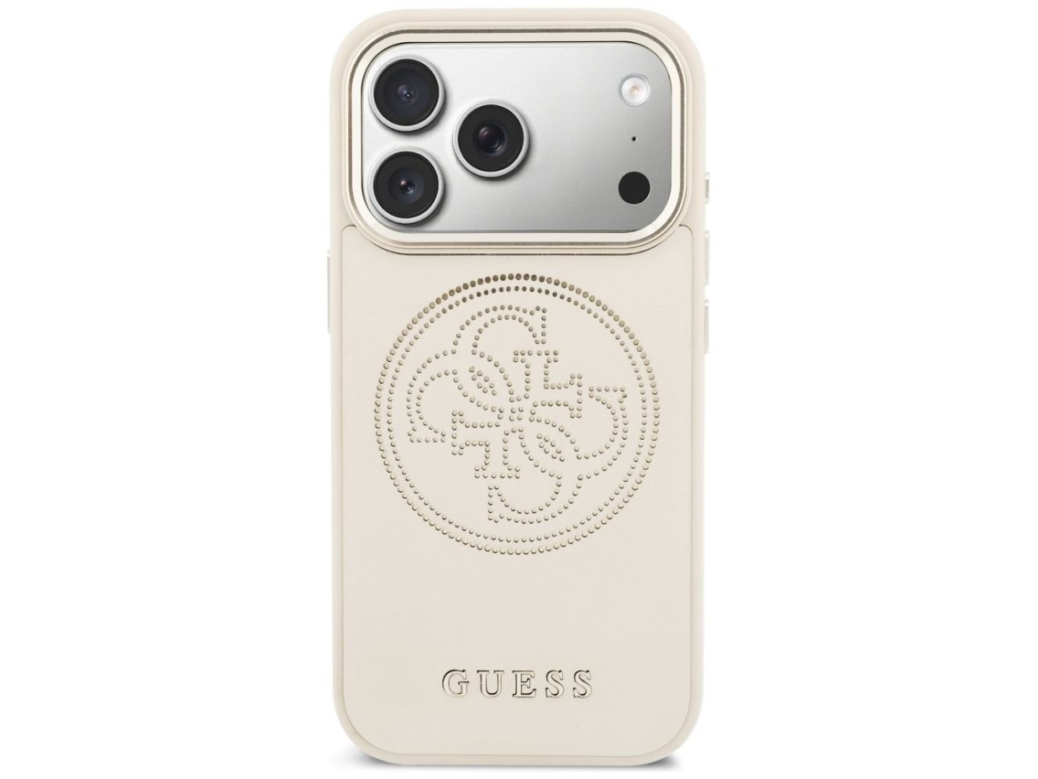 Guess Perforated 4G MagSafe Case for iPhone 17 Pro Max - Beige