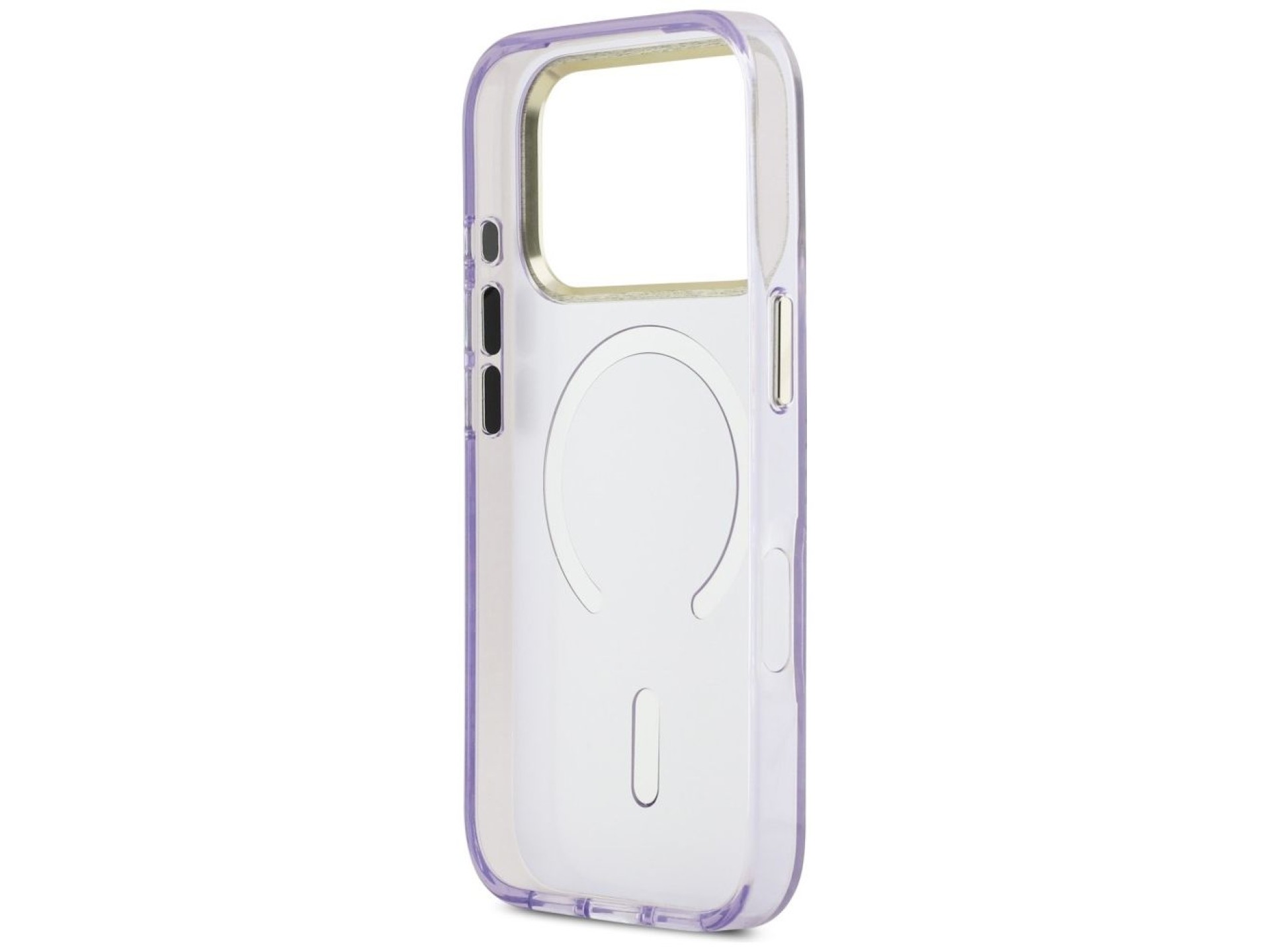 Funda metálica MagSafe Guess IML Shell Script para iPhone 17 Pro Max - Morada