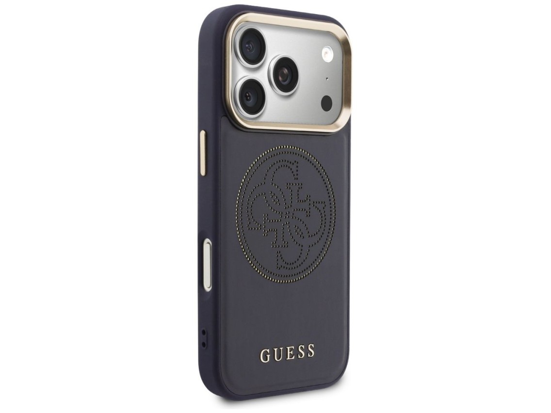 Funda Guess perforada 4G MagSafe para iPhone 17 Pro Max - azul