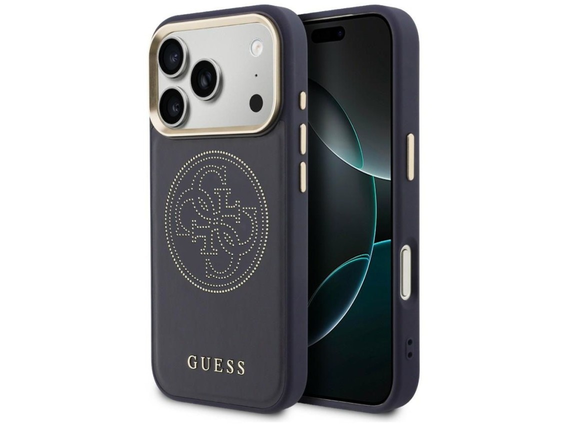 Funda Guess perforada 4G MagSafe para iPhone 17 Pro Max - azul