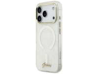 Guess IML Shell Script Metal MagSafe Case for iPhone 17 Pro Max - White Guess IML Shell Script Metal MagSafe Case for iPhone 17 Pro Max - White