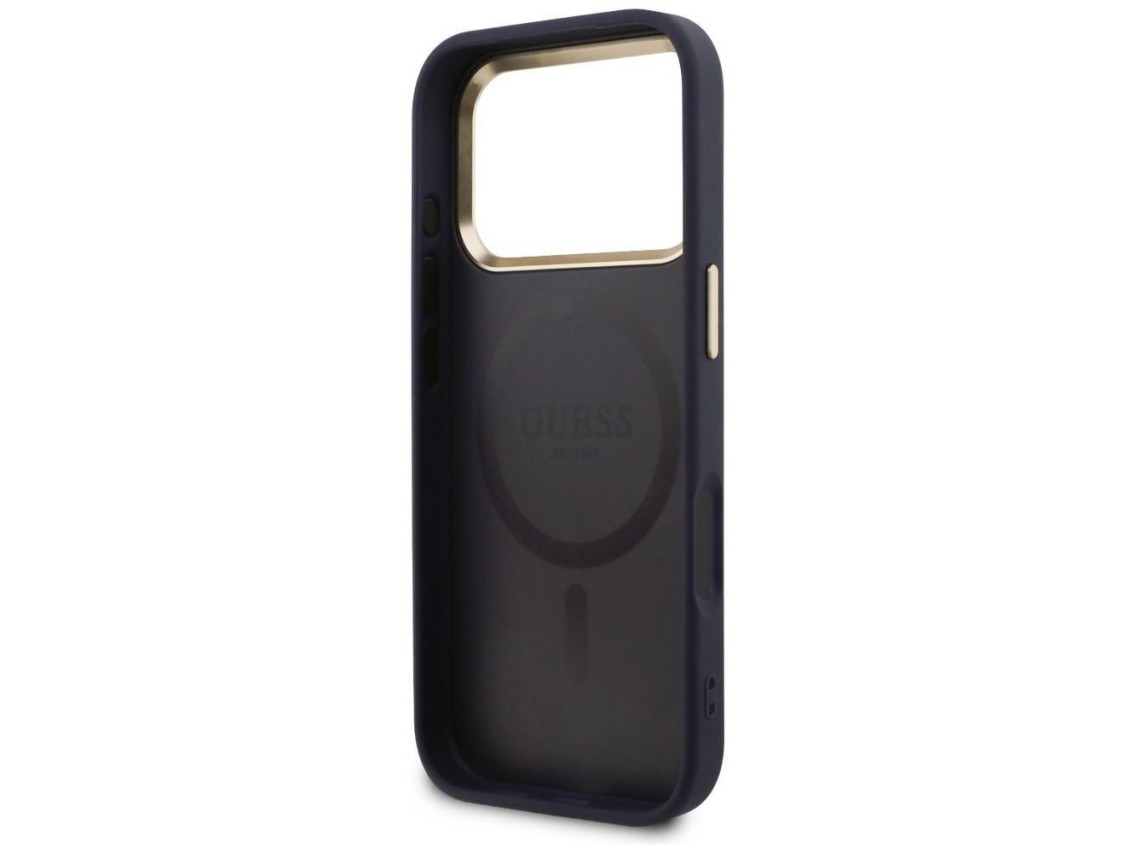 Funda Guess perforada 4G MagSafe para iPhone 17 Pro Max - azul
