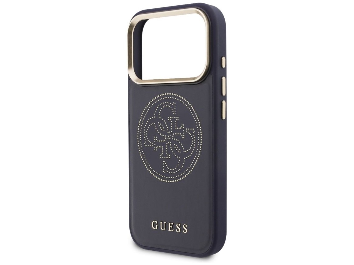 Funda Guess perforada 4G MagSafe para iPhone 17 Pro Max - azul