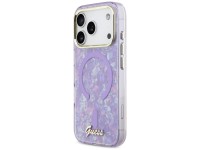 Funda metálica MagSafe Guess IML Shell Script para iPhone 17 Pro Max - Morada Funda metálica MagSafe Guess IML Shell Script para iPhone 17 Pro Max - Morada