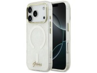 Guess IML Shell Script Metal MagSafe Case for iPhone 17 Pro Max - White Guess IML Shell Script Metal MagSafe Case for iPhone 17 Pro Max - White