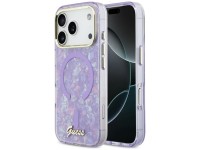 Funda metálica MagSafe Guess IML Shell Script para iPhone 17 Pro Max - Morada Funda metálica MagSafe Guess IML Shell Script para iPhone 17 Pro Max - Morada