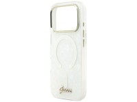 Guess IML Shell Script Metal MagSafe Case for iPhone 17 Pro Max - White Guess IML Shell Script Metal MagSafe Case for iPhone 17 Pro Max - White