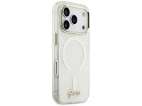 Guess IML Shell Script Metal MagSafe Case for iPhone 17 Pro Max - White Guess IML Shell Script Metal MagSafe Case for iPhone 17 Pro Max - White