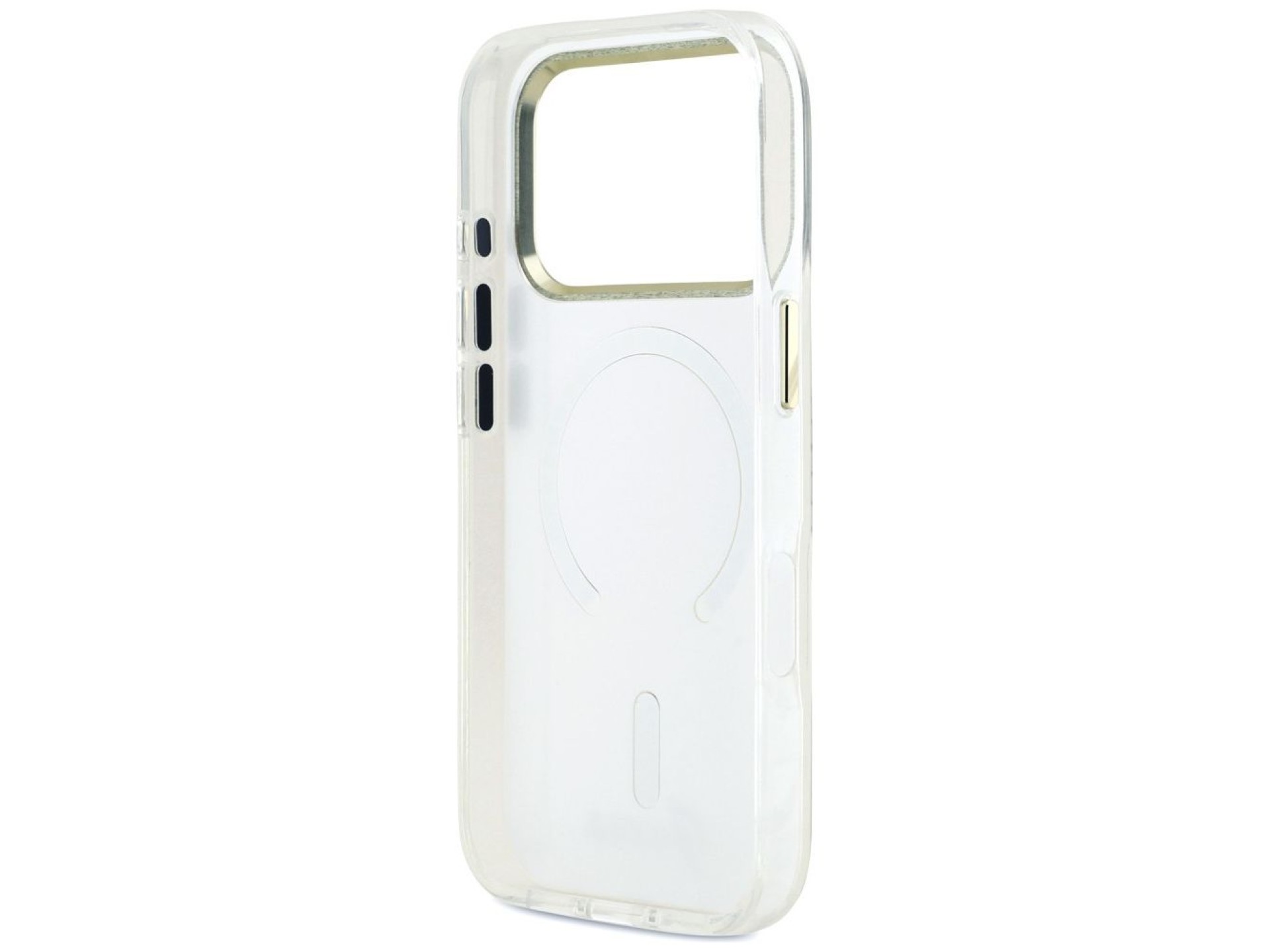 Guess IML Shell Script Metal MagSafe Case for iPhone 17 Pro Max - White