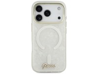 Guess IML Shell Script Metal MagSafe Case for iPhone 17 Pro Max - White Guess IML Shell Script Metal MagSafe Case for iPhone 17 Pro Max - White