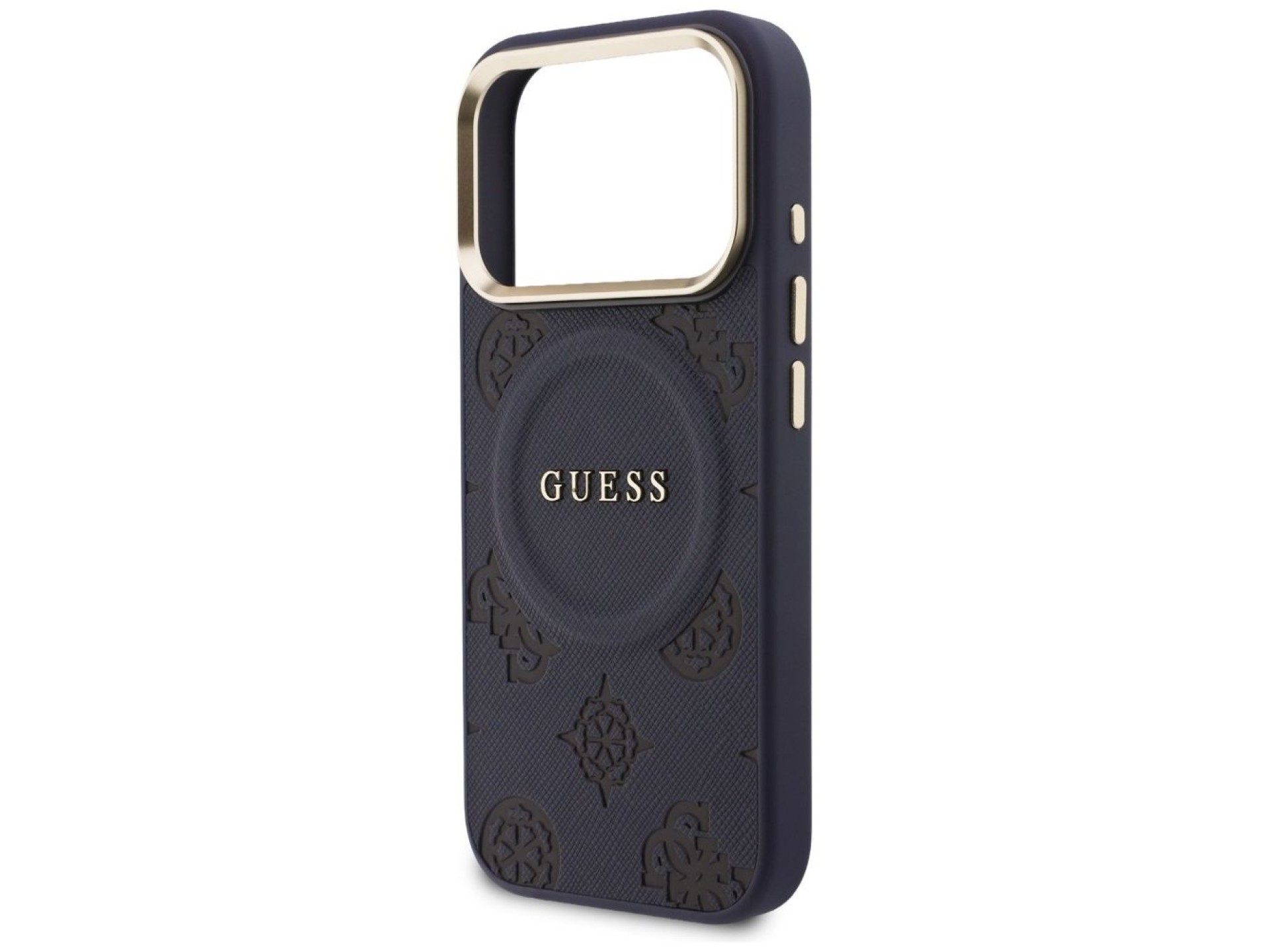 Capa Guess Peony Hot Stamp MagSafe para iPhone 17 Pro - Azul