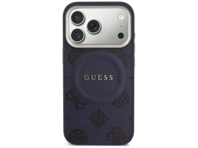 Guess Peony Hot Stamp MagSafe Case for iPhone 17 Pro - Blue Guess Peony Hot Stamp MagSafe Case for iPhone 17 Pro - Blue