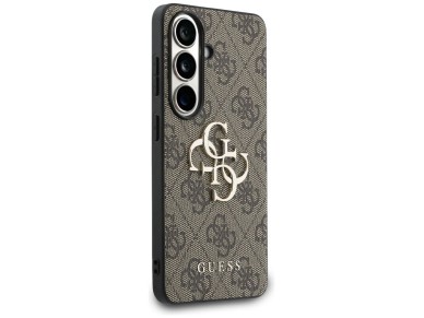Guess 4G Big Metal Logo Case for Samsung Galaxy S26 - Brown