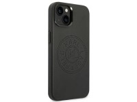 Capa de couro perfurado com o logotipo de Karl Lagerfeld para iPhone 14 Plus - Preta Capa de couro perfurado com o logotipo de Karl Lagerfeld para iPhone 14 Plus - Preta