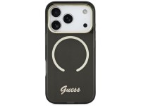 Capa MagSafe Guess IML Script Metal para iPhone 17 Pro - Preta Capa MagSafe Guess IML Script Metal para iPhone 17 Pro - Preta