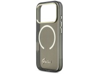 Capa MagSafe Guess IML Script Metal para iPhone 17 Pro - Preta Capa MagSafe Guess IML Script Metal para iPhone 17 Pro - Preta