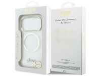 Capa MagSafe Guess IML Script Metal para iPhone 17 Pro - Transparente Capa MagSafe Guess IML Script Metal para iPhone 17 Pro - Transparente