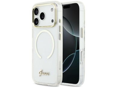 Guess IML Script Metal MagSafe Case for iPhone 17 Pro - Clear Guess IML Script Metal MagSafe Case for iPhone 17 Pro - Clear