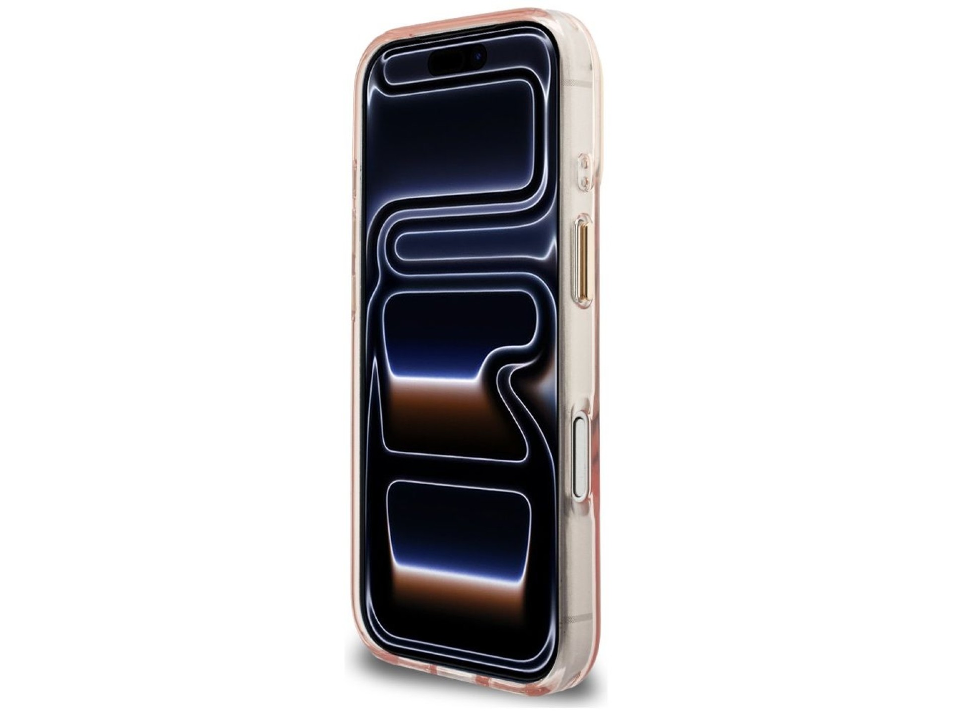 Funda metálica Guess IML Script MagSafe para iPhone 17 Pro - Rosa