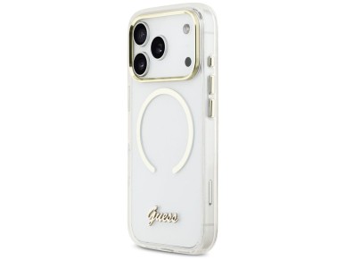 Guess IML Script Metal MagSafe Case for iPhone 17 Pro - Clear Guess IML Script Metal MagSafe Case for iPhone 17 Pro - Clear