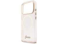 Funda metálica Guess IML Script MagSafe para iPhone 17 Pro - Rosa Funda metálica Guess IML Script MagSafe para iPhone 17 Pro - Rosa