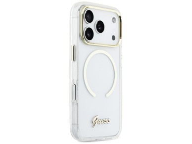 Guess IML Script Metal MagSafe Case for iPhone 17 Pro - Clear Guess IML Script Metal MagSafe Case for iPhone 17 Pro - Clear