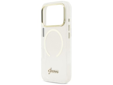 Guess IML Script Metal MagSafe Case for iPhone 17 Pro - Clear Guess IML Script Metal MagSafe Case for iPhone 17 Pro - Clear