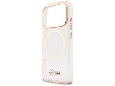 Guess IML Script Metal MagSafe Case for iPhone 17 Pro - Pink Guess IML Script Metal MagSafe Case for iPhone 17 Pro - Pink