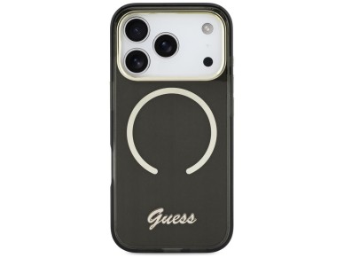 Guess IML Script Metal MagSafe Case for iPhone 17 Pro Max - Black Guess IML Script Metal MagSafe Case for iPhone 17 Pro Max - Black