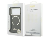 Guess IML Script Metal MagSafe Case for iPhone 17 Pro Max - Black Guess IML Script Metal MagSafe Case for iPhone 17 Pro Max - Black