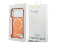 Guess IML Script Metal MagSafe Case for iPhone 17 Pro - Orange Guess IML Script Metal MagSafe Case for iPhone 17 Pro - Orange