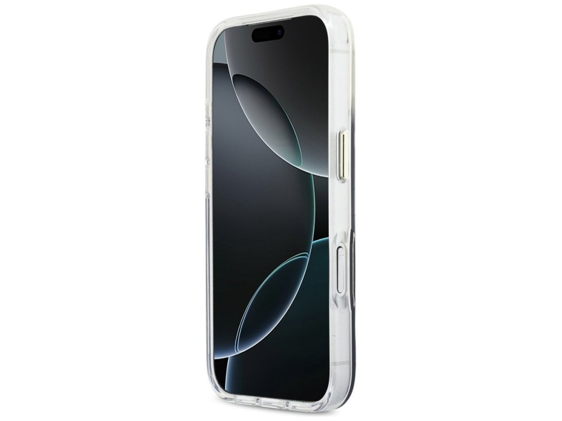 Capa MagSafe Guess IML Gradient Script Metal para iPhone 17 Pro Max - Preta