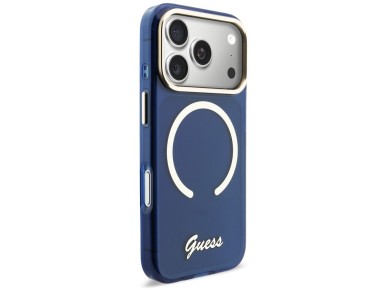 Guess IML Script Metal MagSafe Case for iPhone 17 Pro Max - Blue Guess IML Script Metal MagSafe Case for iPhone 17 Pro Max - Blue