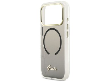 Capa MagSafe Guess IML Gradient Script Metal para iPhone 17 Pro Max - Preta Capa MagSafe Guess IML Gradient Script Metal para iPhone 17 Pro Max - Preta