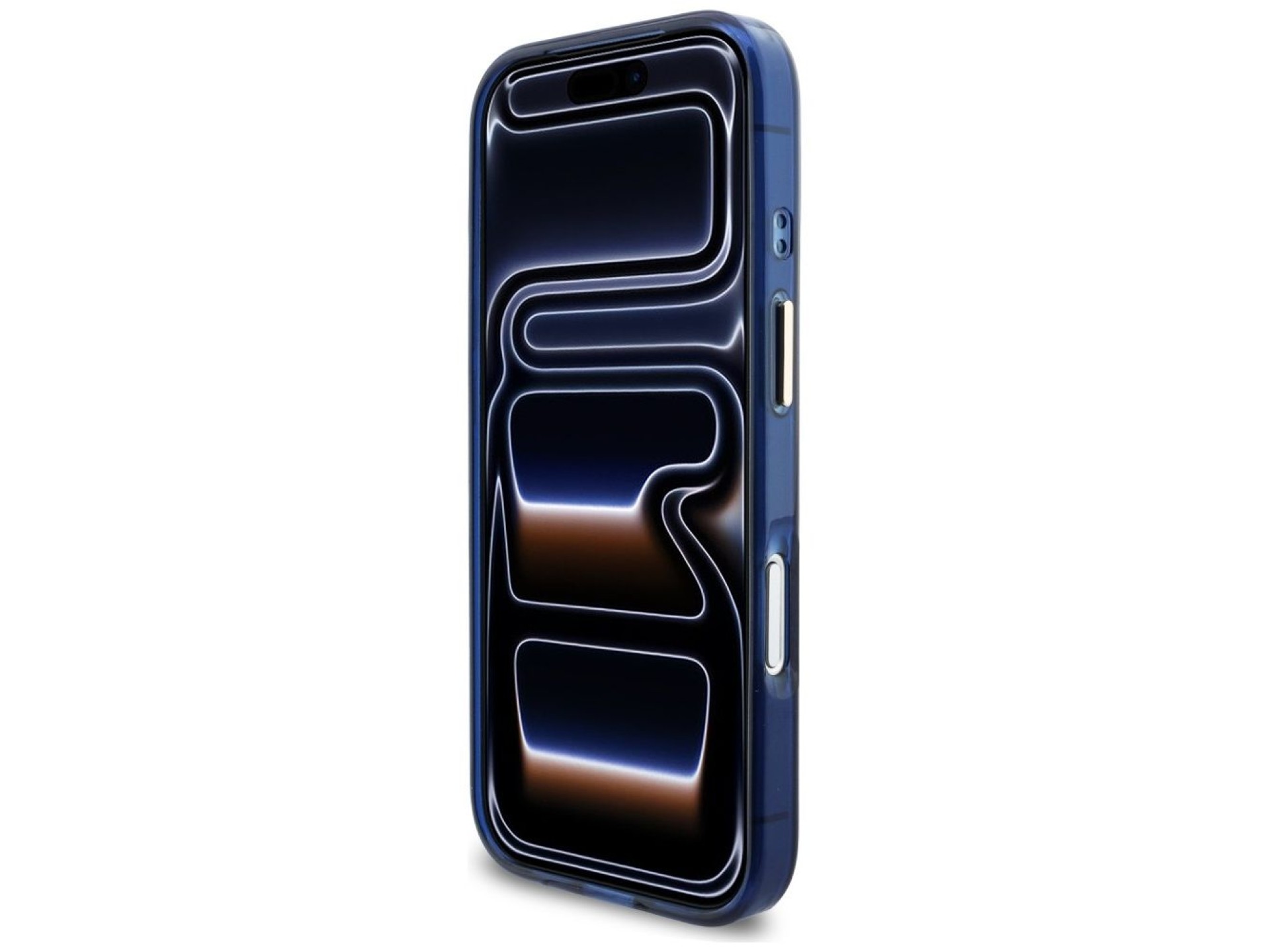 Funda metálica MagSafe Guess IML Script para iPhone 17 Pro - Azul