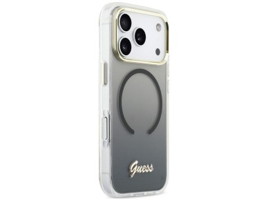 Capa MagSafe Guess IML Gradient Script Metal para iPhone 17 Pro Max - Preta Capa MagSafe Guess IML Gradient Script Metal para iPhone 17 Pro Max - Preta