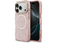 Capa Guess IML Peony Dot MagSafe para iPhone 17 Pro - rosa