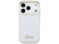 Guess IML Gradient Script Metal MagSafe Case for iPhone 17 Pro - White Guess IML Gradient Script Metal MagSafe Case for iPhone 17 Pro - White