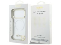 Capa MagSafe Guess IML Gradient Script Metal para iPhone 17 Pro Max - Branca Capa MagSafe Guess IML Gradient Script Metal para iPhone 17 Pro Max - Branca