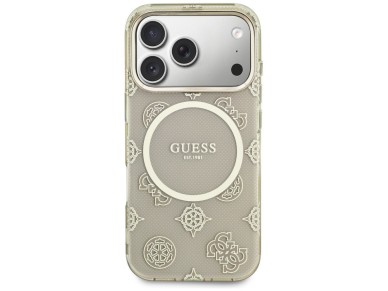 Capa Guess IML Peony Dot MagSafe para iPhone 17 Pro - Bege Capa Guess IML Peony Dot MagSafe para iPhone 17 Pro - Bege
